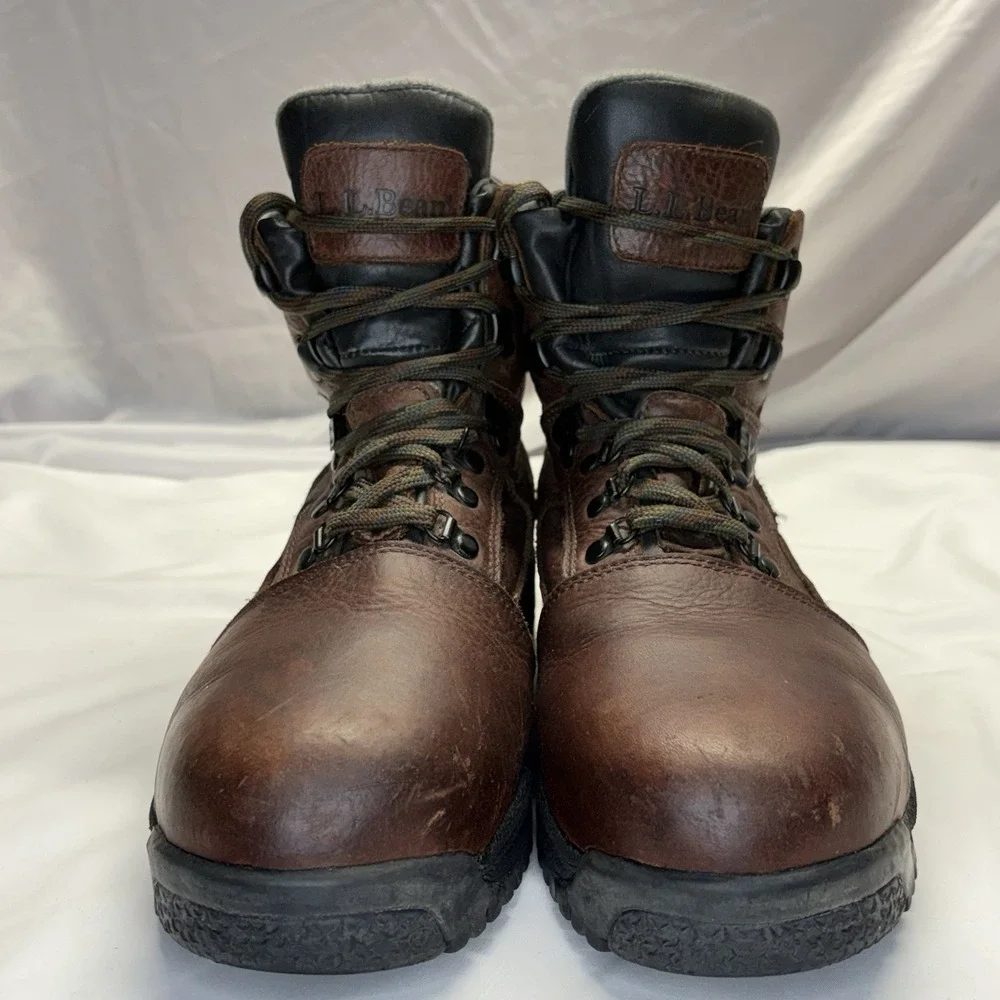LL Bean Men's 11.5 M Brown Leather Hiking Boot Gore-tex Vibram Knife Edge